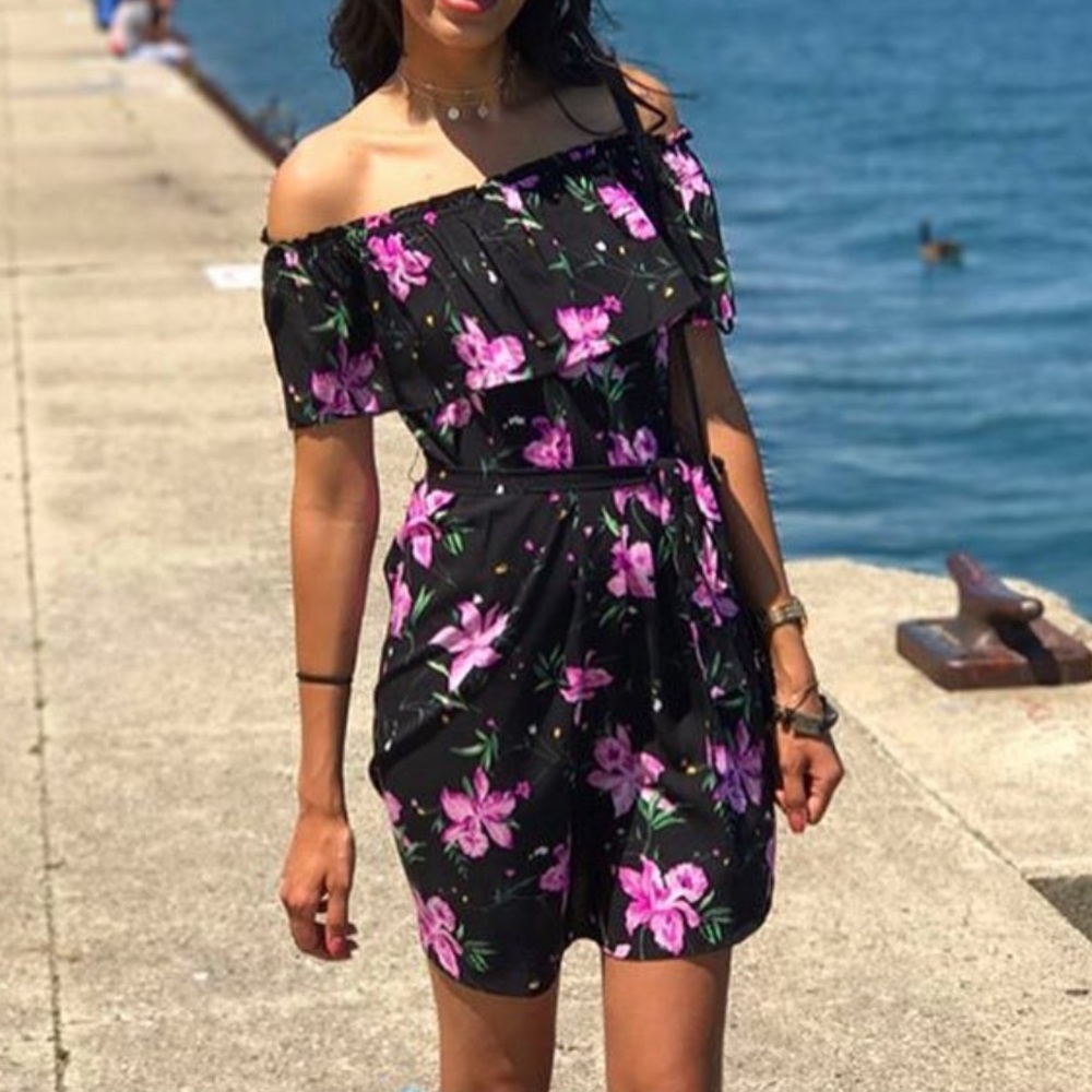Off the shoulder floral dress